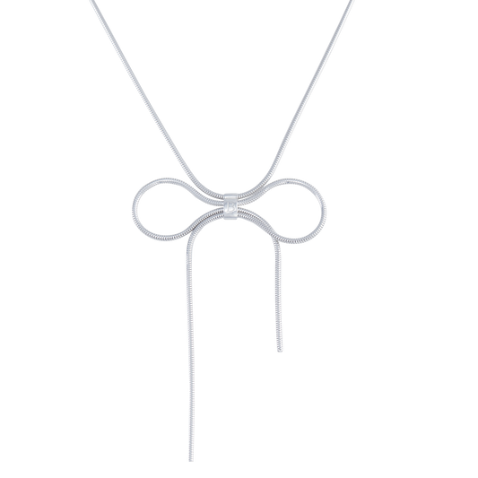 mini bow necklace